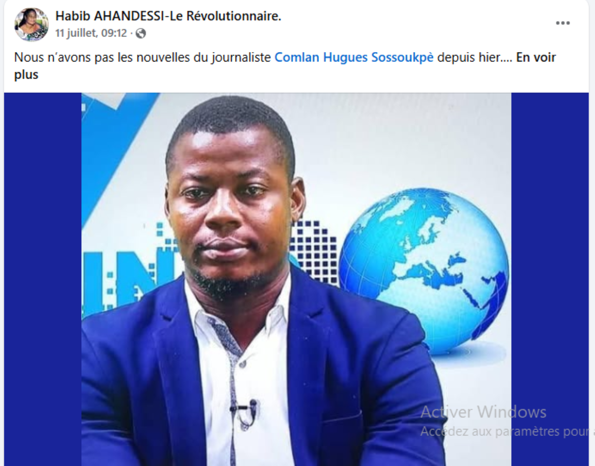 [Côte d’Ivoire] Inquiétude autour de la disparition du journaliste réfugié Hugues Comlan Sossoukpe à Abidjan