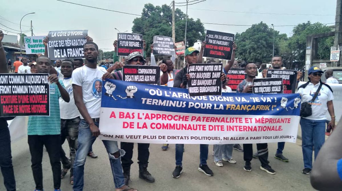 [Marche à Abidjan] Les panafricanistes réclament réparations et rapatriement des œuvres d’art spoliées