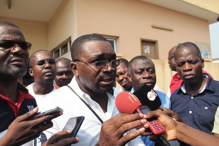 Théodore Gnagna Zadi, porte-parole de la plate-forme nationale des organisations professionnelles du secteur public et l`intersyndicale des fonctionnaires de Côte d`Ivoire